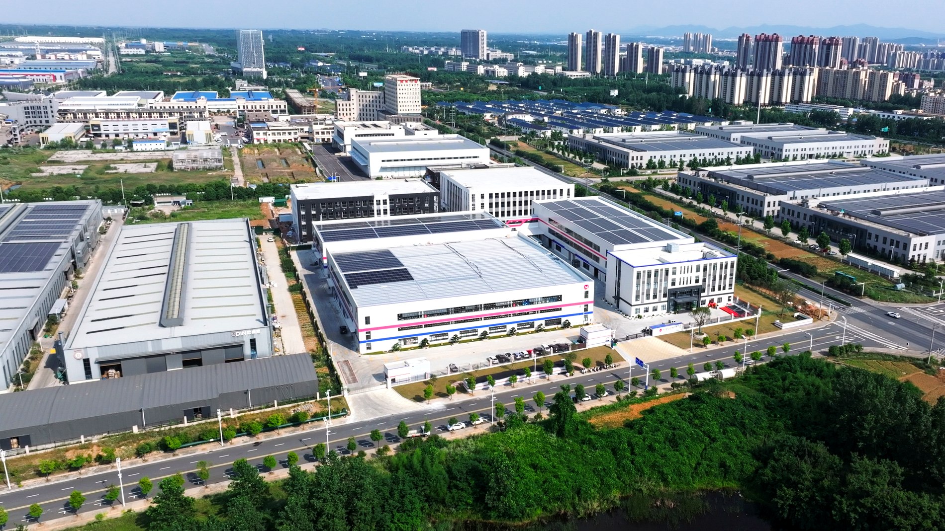 Aerial view of JULI PLASTICS production campus